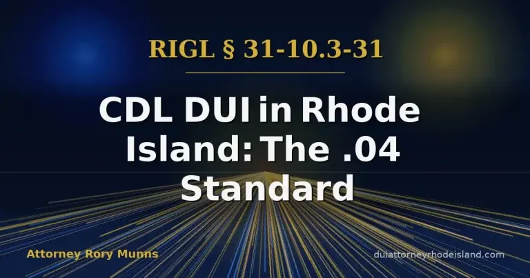 CDL DUI in Rhode Island: The .04 Standard