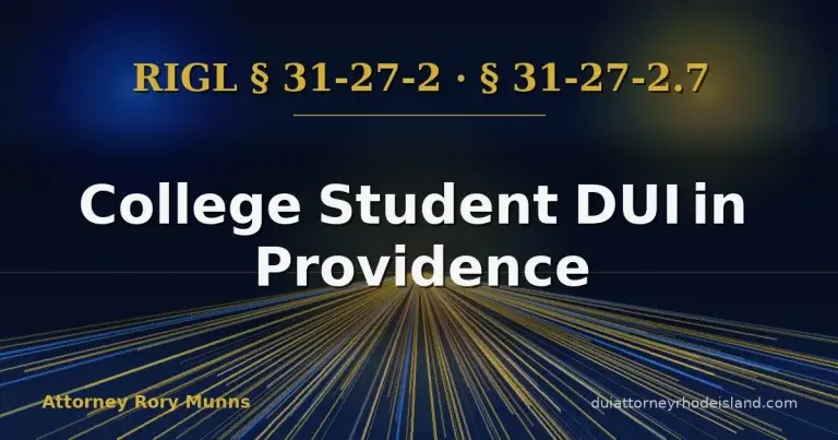 College Student DUI in Providence