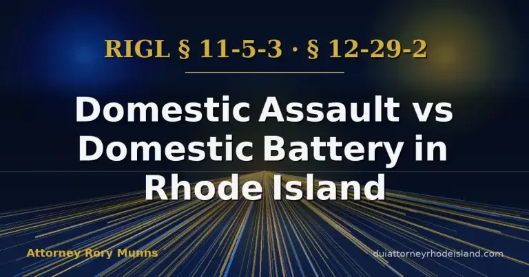 Domestic Assault vs Domestic Battery in Rhode Island