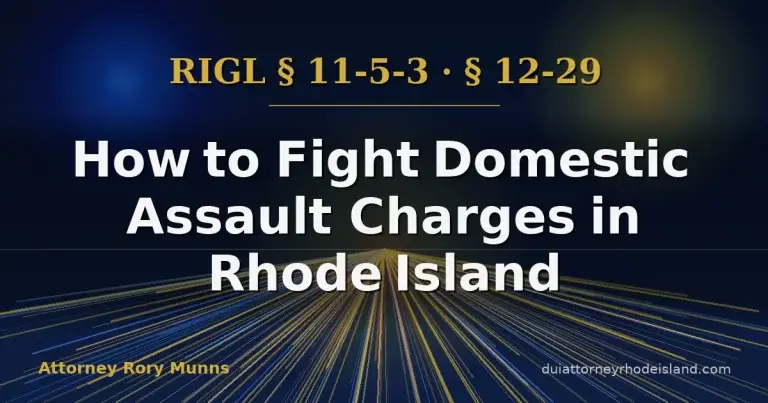 How to Fight Domestic Assault Charges in Rhode Island