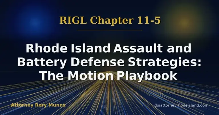 Rhode Island Assault and Battery Defense Strategies: The Motion Playbook