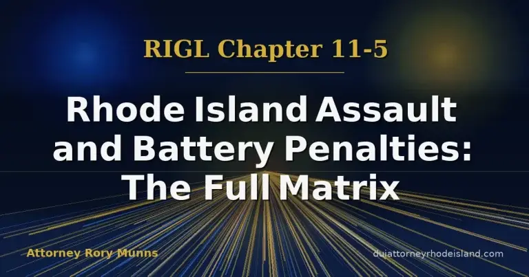 Rhode Island Assault and Battery Penalties: The Full Matrix