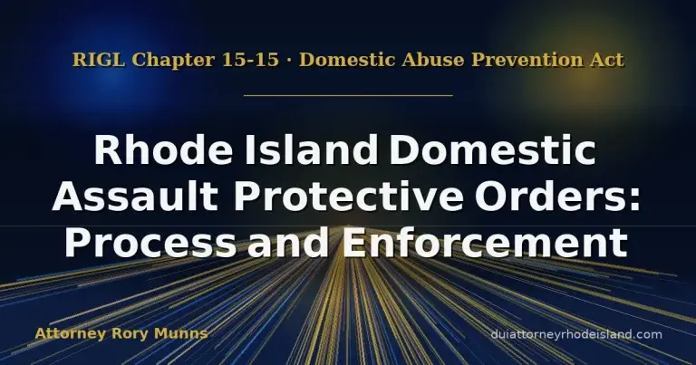 Rhode Island Domestic Assault Protective Orders: Process and Enforcement
