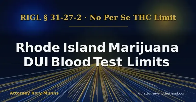 Rhode Island Marijuana DUI Blood Test Limits