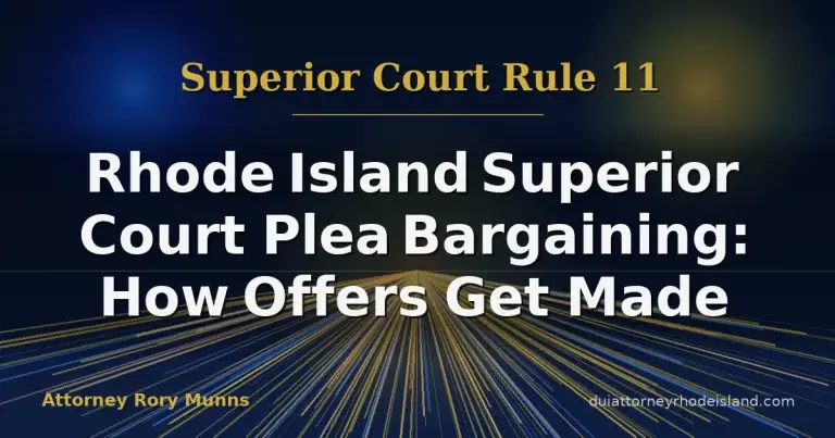 Rhode Island Superior Court Plea Bargaining: How Offers Get Made