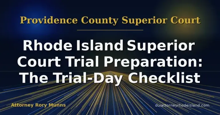 Rhode Island Superior Court Trial Preparation: The Trial-Day Checklist