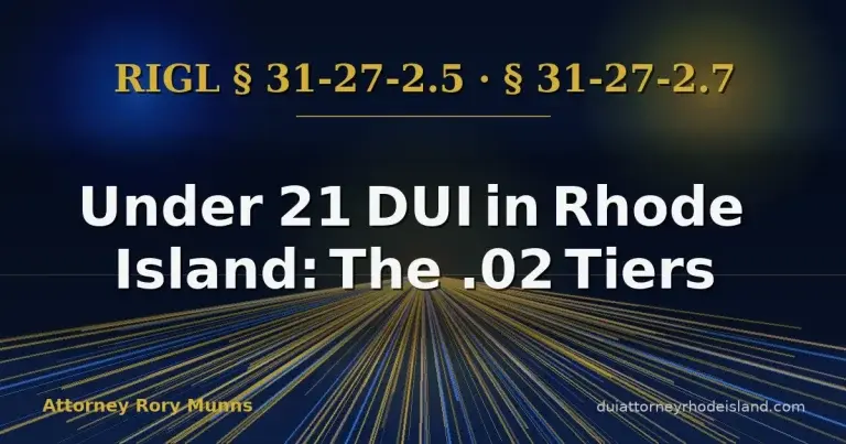 Under 21 DUI in Rhode Island: The .02 Tiers